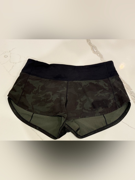 lululemon athletica Pants - lululemon athletica Dark Green Camouflage Athletic Shorts - sz 4